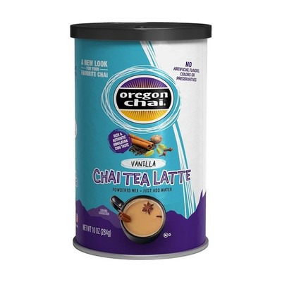 Oregon Chai Vanilla Chai Tea Latte Powdered Mix, Just Add Water, 10 Ounce