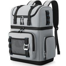 Large 44 Can Dual Compartment Insulated Waterproof Cooler Backpack