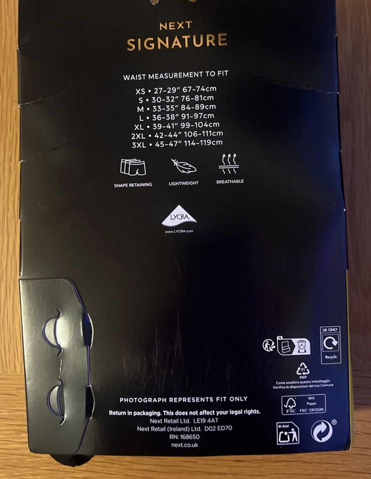 BNWT NEXT 'SIGNATURE RANGE' LARGE BLACK TRUNK STYLE COTTON & LYCRA BOXER'S - Image 2 of 2
