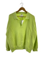 MEIAS Knit Sweater Heavyweight L Cotton GRN Solid CSKP0 01