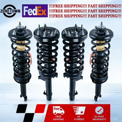 Fits 2008-2012 Honda Accord 2.4L 3.5L Set 4 Front & Rear Complete Shocks Struts