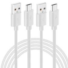 2 Pack 19.7Ft USB to Micro USB Power Extension Cable, Long Charging Cord, White