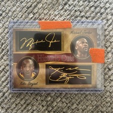 All-American Sports Historic Cuts Facsimile Autograph Michael Jordan/ Kobe 