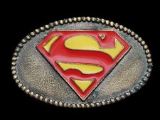 MG27157 VERY COOL VINTAGE 1980  SUPERMAN  COMIC BOOK BELT BUCKLE