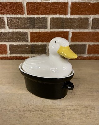 Hall Carbone Small Oval Duck Covered Casserole Baking Roasting Serving Dish 6 