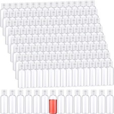 Travel-Size 50 ml Refillable Hand Sanitizer Bottles - Clear PET, Flip Cap
