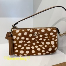 Coach Nolita 19 With Deer Print CDW35 Gold/Brown Multi