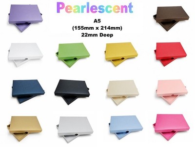 Premium Perlglanz A5 Geschenkboxen für Grußkarten & Hochzeitseinladungen