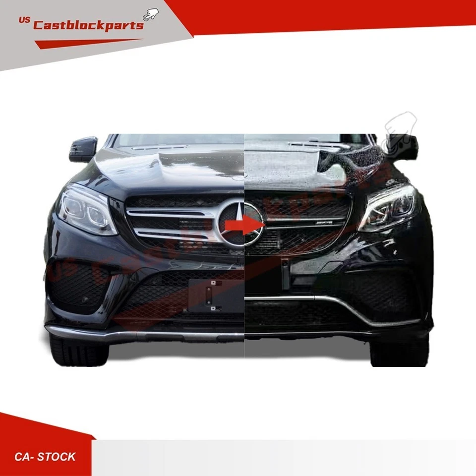 Kit de carrocería de parachoques completo estilo AMG Facelift GLE63 para Mercedes Benz GLE W166 15-19 Foto 3 de 4