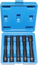 DPTOOL 5pcs 3/8'' Drive 12 Point Metric Extra Deep Impact Socket Set... 