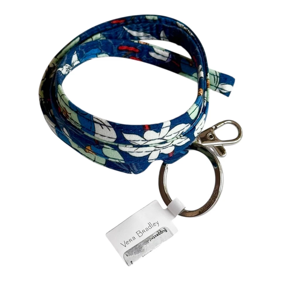 Vera Bradley LANYARD Floral Bursts Ring CLIP for Keys Zip ID Purse Tote Backpack - Image 4 of 4