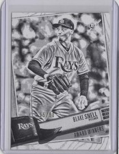 2019 Topps Big League Artist Rendition Black and White #379 Blake Snell   15/50
