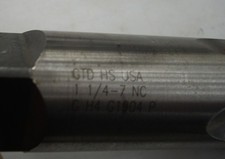 Used Greenfield 1 1/4" x 7 NC 4 Flute Taper Hand Tap 6" Long
