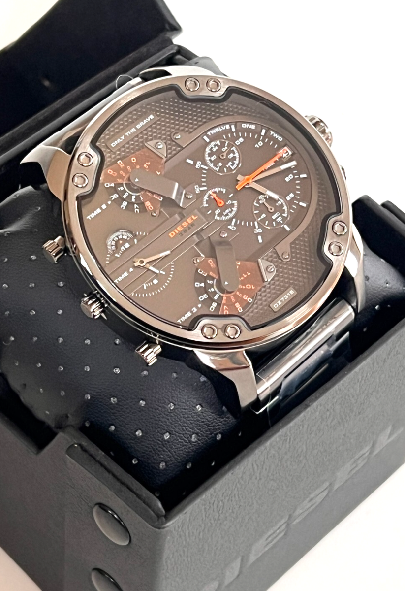 DIESEL DZ7315 Mr Daddy Chronograph Gunmetal S/Steel Watch BNWT