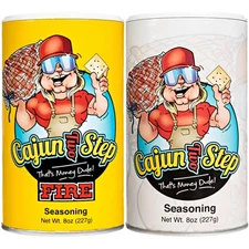 Stalekracker Cajun Seasoning Variety Pack - 1 Original 8oz & 1 Fire Blend, 8 Oz