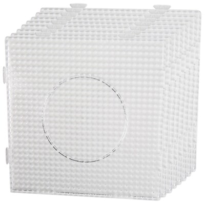 Smowo  8 Bügelperlen Platten - 5mm Steckplatten Quadratisch und transparent