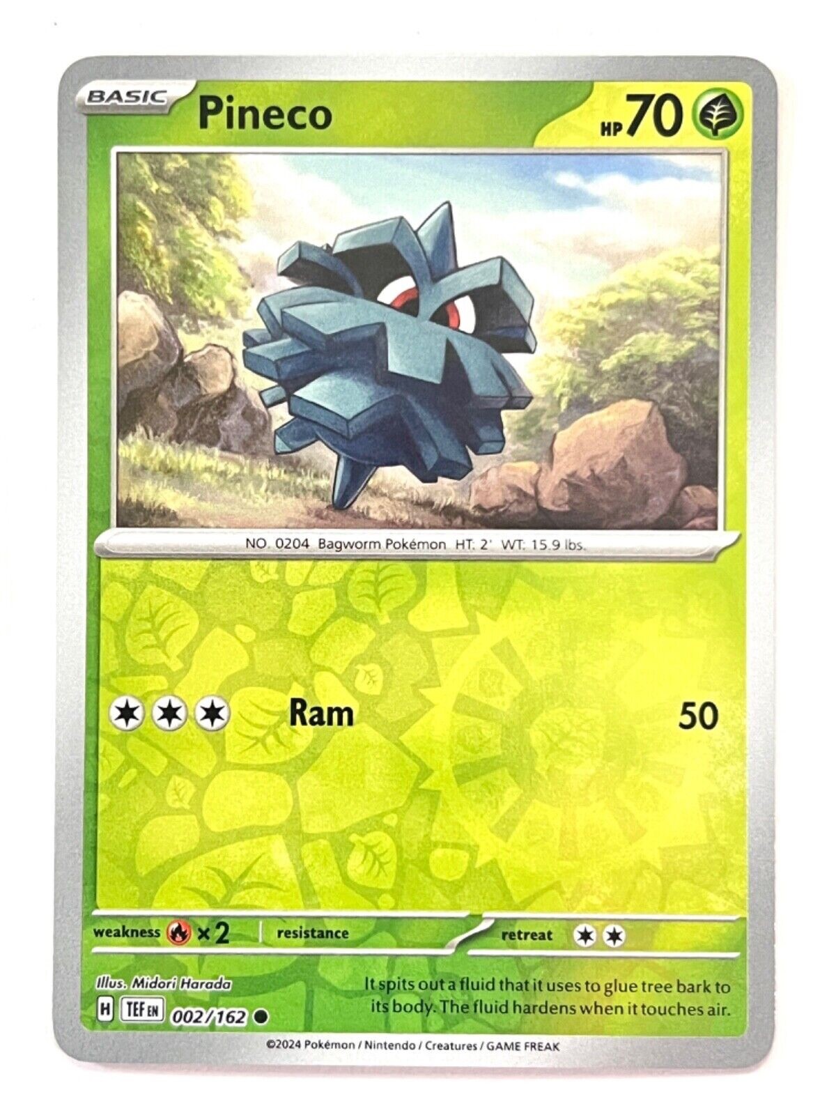 Pokemon - Pineco 002/162 - Reverse Holo - Temporal Forces - NM/M