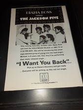 Jackson Five Diana Ross I Want You Back Rare Original Promo Poster Ad Framed!