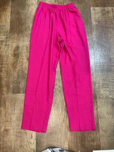 Alfred Dunner Hose Damen Größe 10 Rosa Leinen