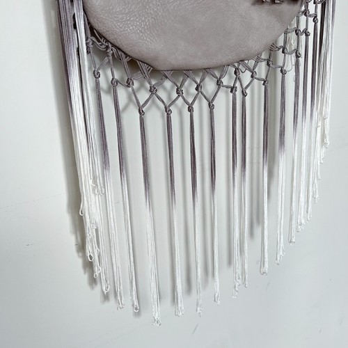 $95 | NWT | Circus by Sam Edelman Jenny Sand Grey Fringe Asymmetrical Boho Bag - Picture 10 of 11
