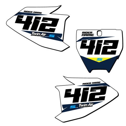 TC 65 SG64  Custom MX Number Plates Senge Graphics Kit Compatible with Husqvarna - Picture 1 of 7