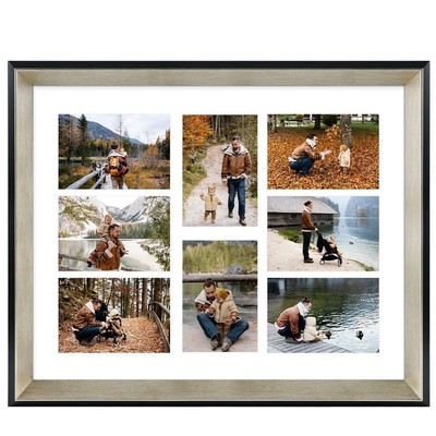 Space Art Deco, 16X20 Collage Picture Frame with 8 Opening Mat for 4X6 Photos...