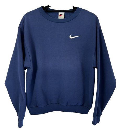 Vintage Nike Crewneck Sweatshirt Swoosh USA Blue Youth Boys Size XL 18-20 EUC - Picture 2 of 7