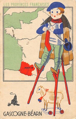 DEP 32 ANTIQUE CHROME DEPICTING GASCONY BEARN