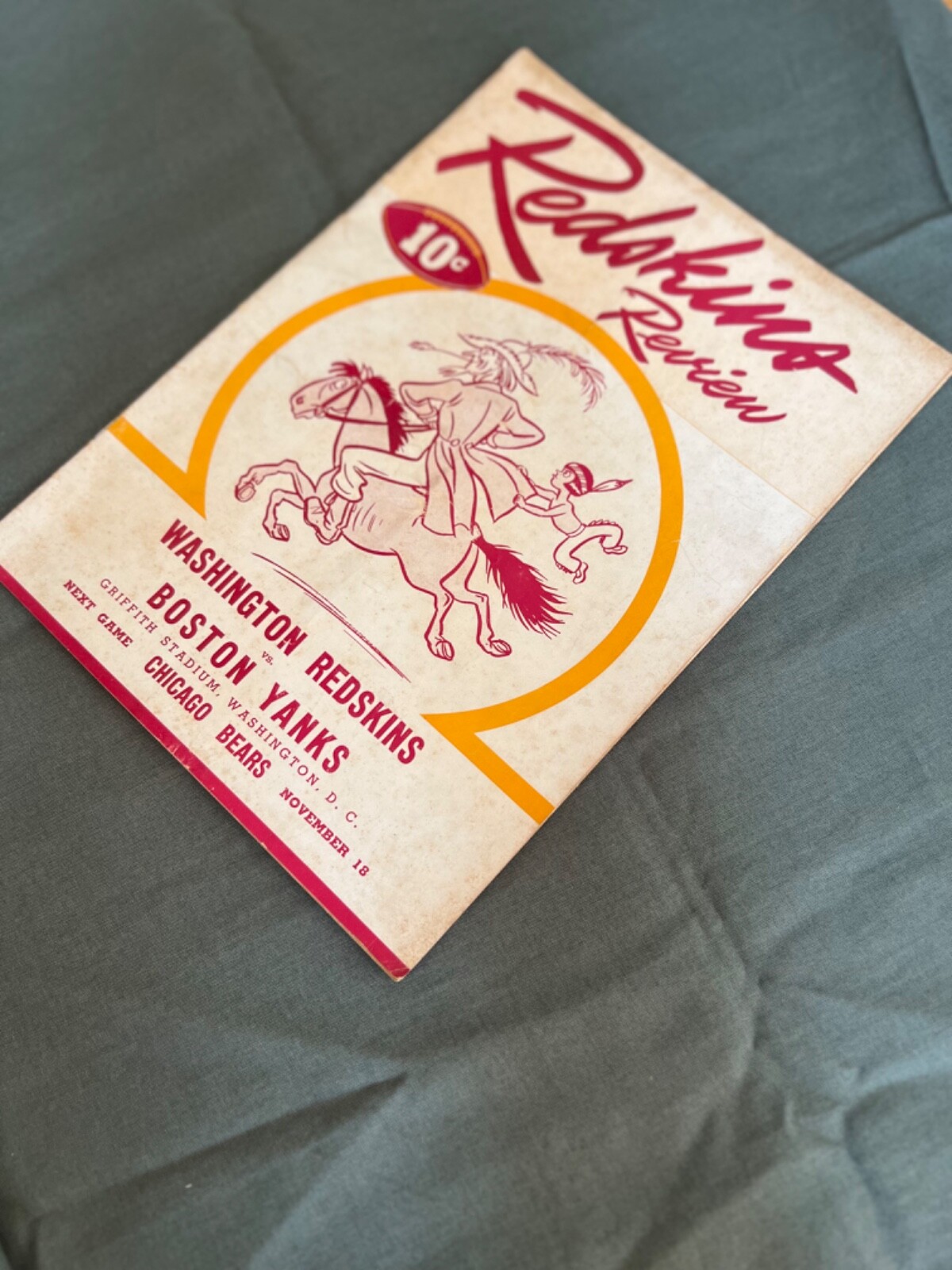 1945 Washington Redskins vs Boston Yanks Football Program | eBay
