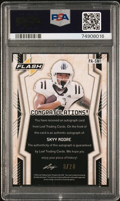 PSA10マレフィセント Foil 2022 Leaf Flash Skyy Moore Purple Metal Sparkles Auto 8/20