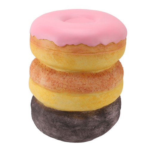 Simulated Food Stool Donut Shaped Lifelike Retro Fun Shoe Changing Stool Novel - Picture 12 of 12