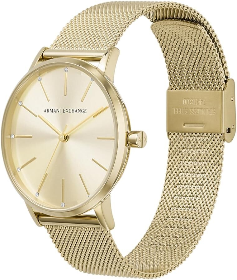 Armani Exchange Ladies' Gold Plated Steel Bracelet Watch AX5536