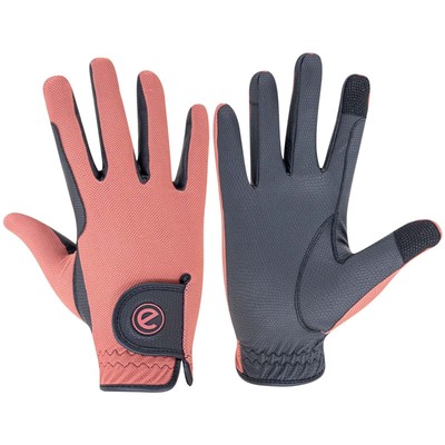 eQUEST GripPro X-LITE leichte Reithandschuhe - Koralle - einfache Manschette