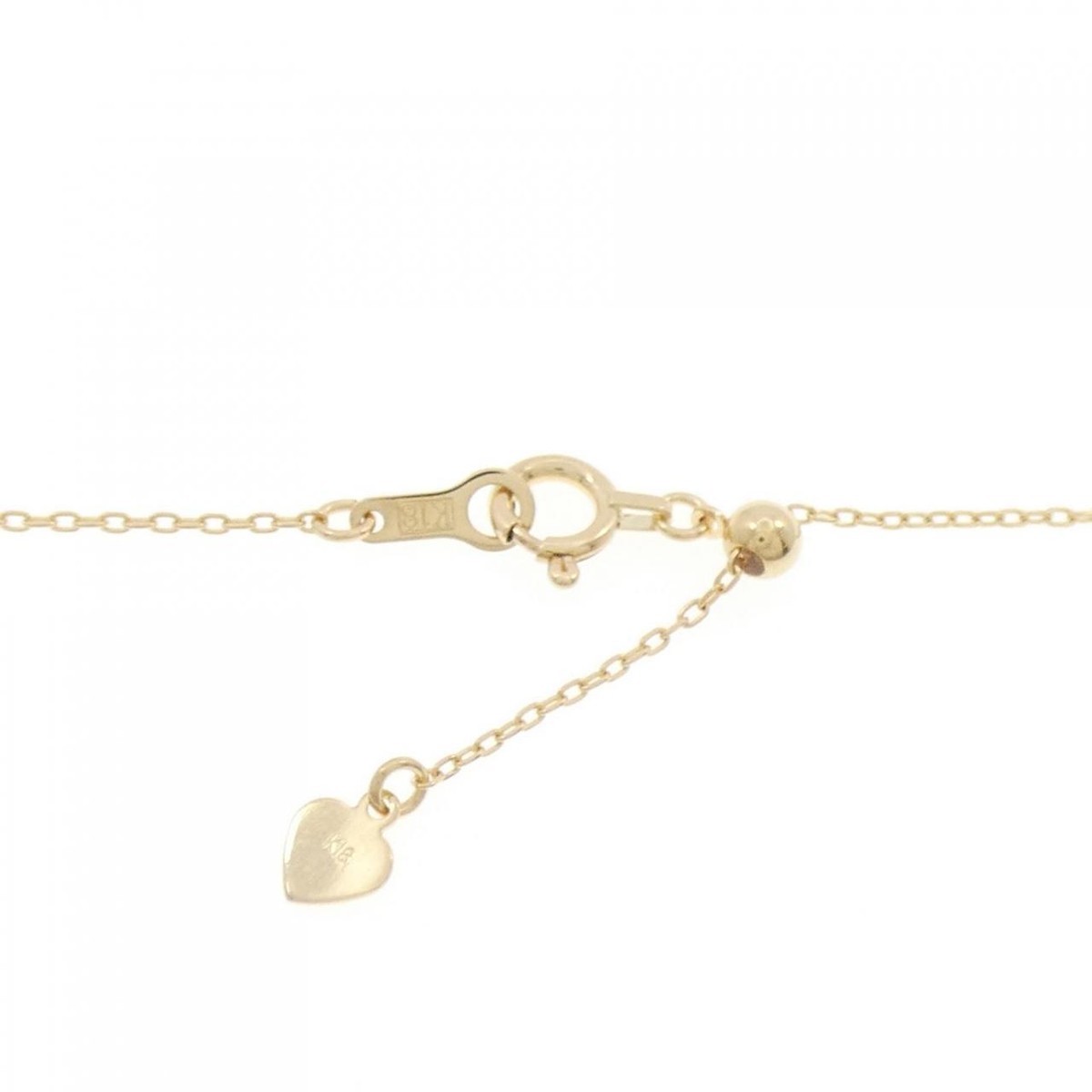 maki❣️訳あり k18 ダイヤ 0.10 ハート ヘッド Authentic K18YG Diamond Necklace 1.010CT M IF Heart Shape