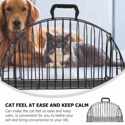OUNONA 1Set Cat Shower Netting Cage With Drainage And Drying Functions