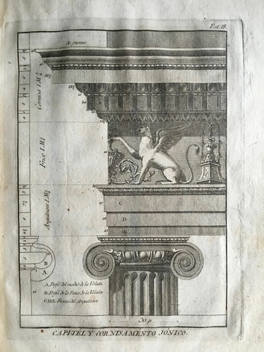 Reglas de los cinco ordenes de arquitectura de Vignola 1792 1st thus 65 Plates - Picture 5 of 7