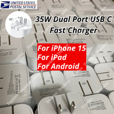 PD 35W Dual USB C Fast Charger Power Adapter For iPhone 15 14 13 12 Android Lot