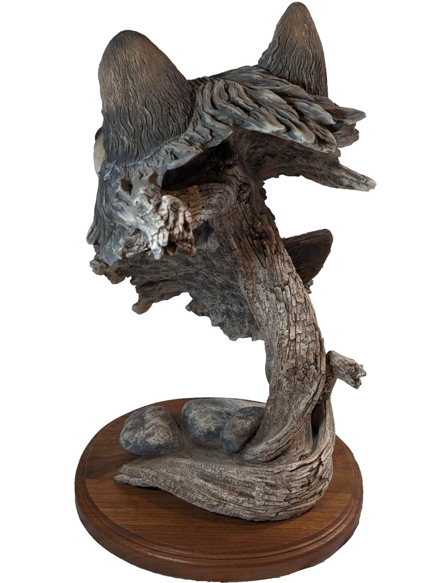 Out Of The North Wolf Sculpture Signed Stephen Herrero Limited Ed
