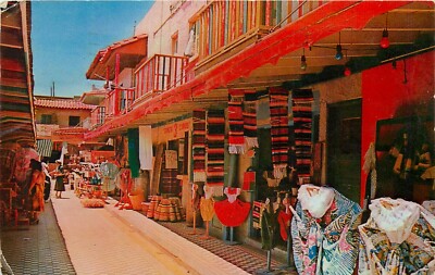Tijuana Mexico MX pm 1956 Typical Market  Postcard