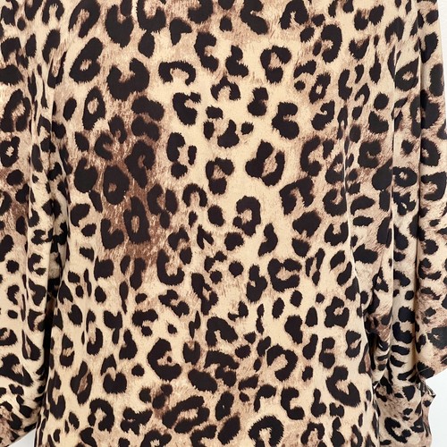 Anthropologie Do Everything in Love Blouse One Size Animal Leopard Boxy Top - Picture 8 of 12