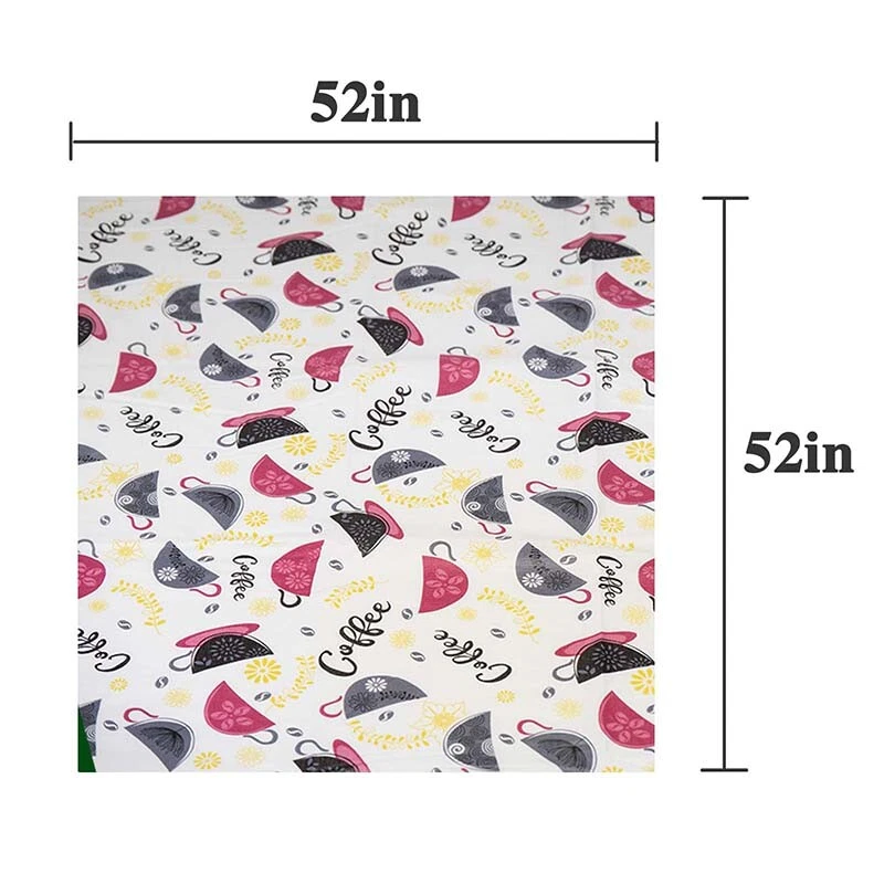 52"x52"Vinyl Tablecloth Heavy Duty Flannel Backed Waterproof Oilproof Tablecover - Image 2 of 4
