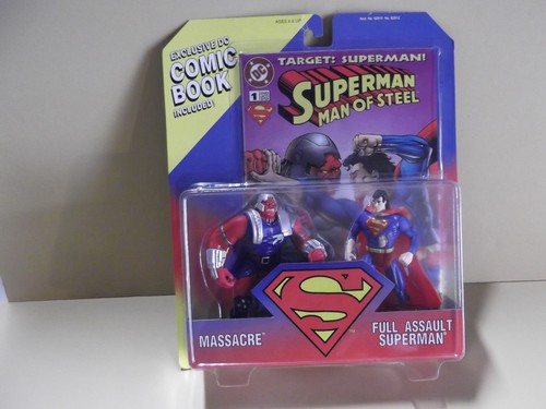 DC Comics Massacre and Full Assault Superman 4.5"in Figures Kenner 1995 - Picture 11 of 11