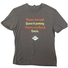 Moe's Southwestern Grill Adult Size L Roses Are Red Graphic T-Shirt