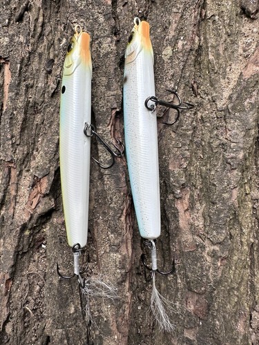 2 x Jackall Seira Minnow 80 S Lures Never Used 8cm - Perch Pike Chub Trout Bass - Picture 4 of 4