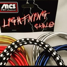 MCS BMX LIGHTING BRAKE CABLE CHROME BLUE