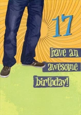 Have an Awesome Birthday Designer Greetings Age 17 / 17th Birthday Card for Him