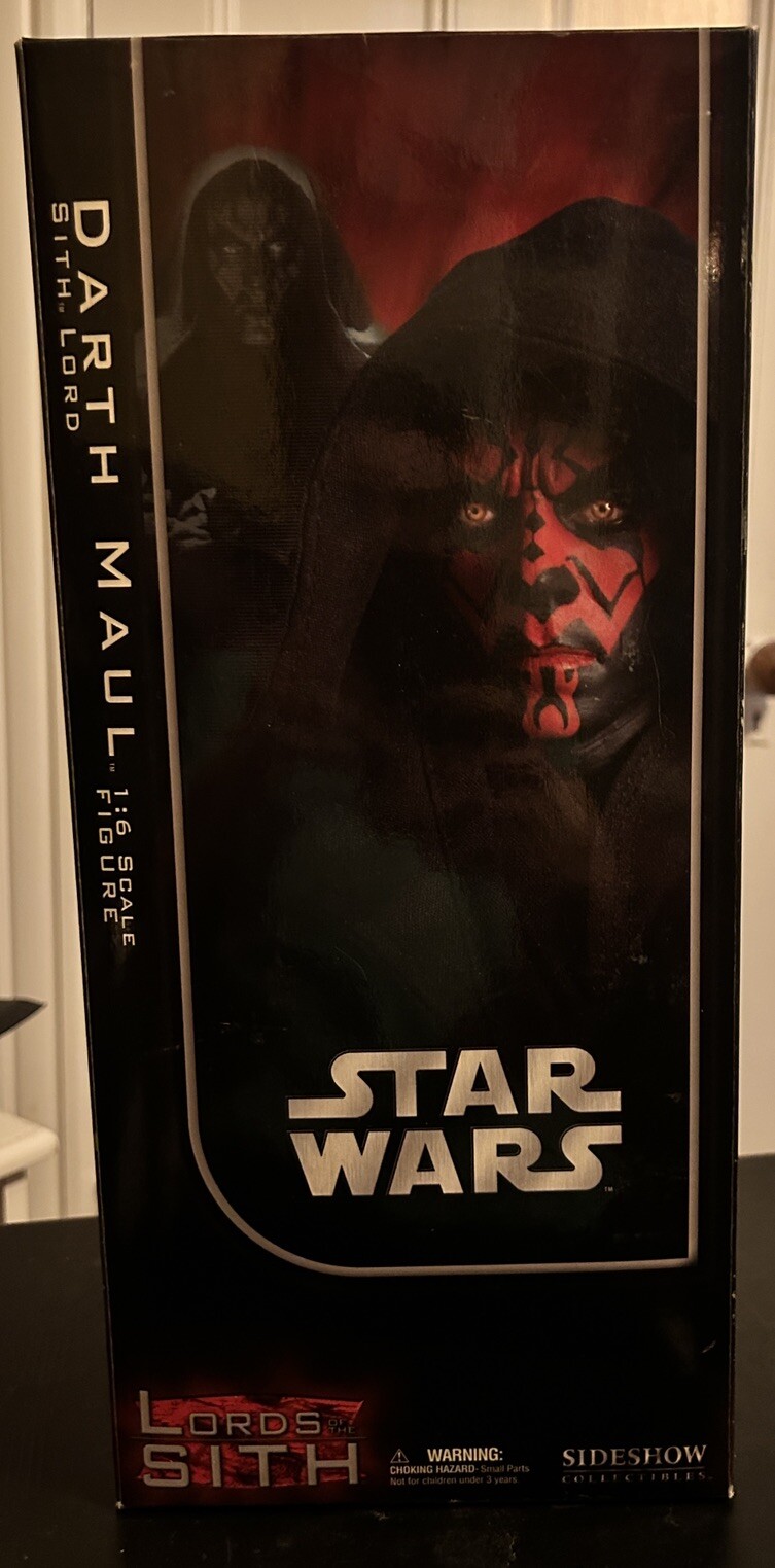 Figura SideshowStar Wars Darth Maul 12” Nueva caja abierta dañada