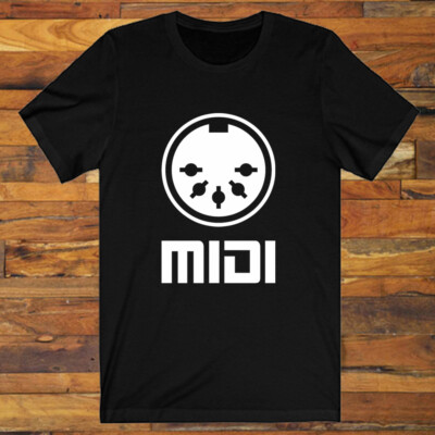 MIDI Musical Instrument Digital Interface Men's Black S-5XL
