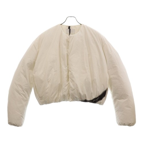 Prada Cropped Logo Down Jacket White IT 38 / XS | eBay