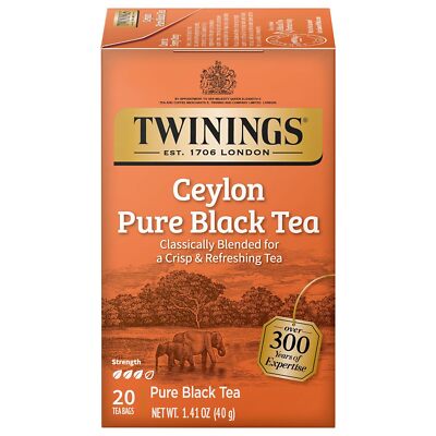 3 Pack - Twinings Ceylon Orange Pekoe Pure Black Tea - 20 count